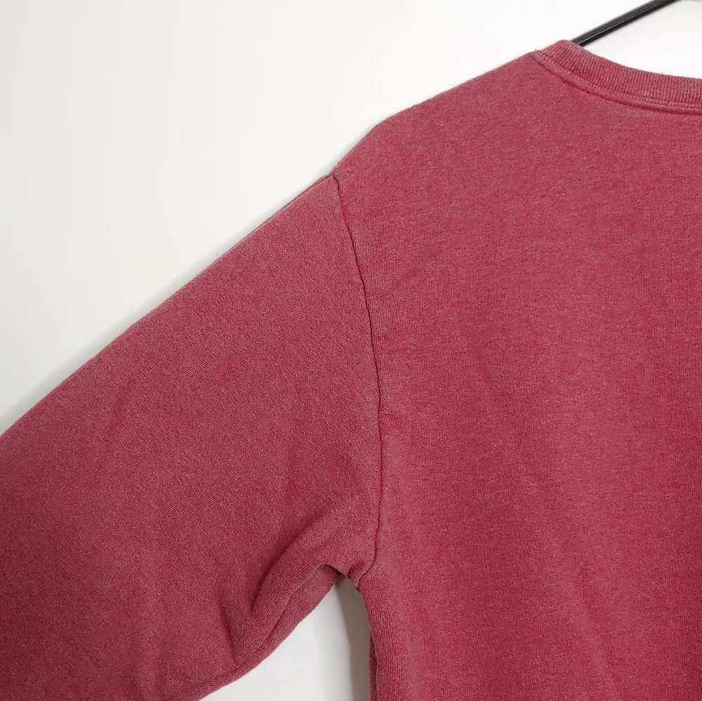 The North Face Men's Light Red Pullover Faded Crew Neck Sweatshirt Size Small